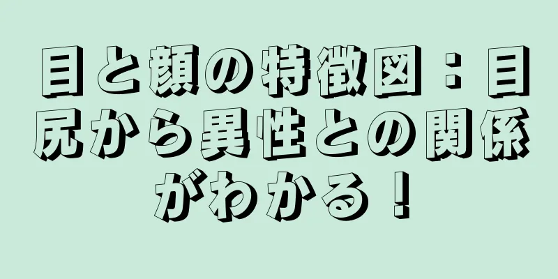 目と顔の特徴図：目尻から異性との関係がわかる！