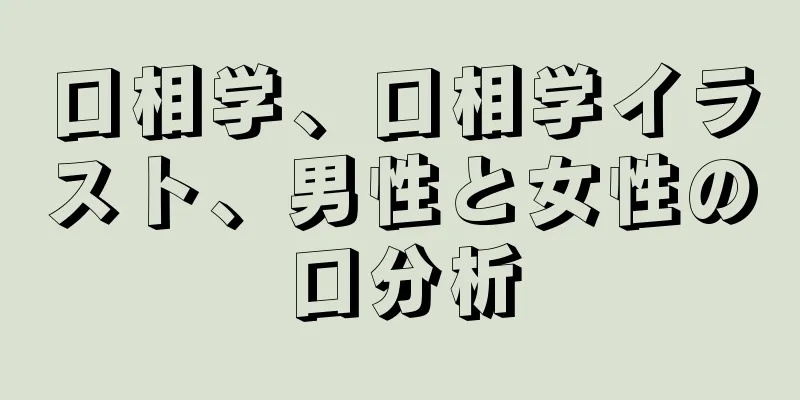 口相学、口相学イラスト、男性と女性の口分析