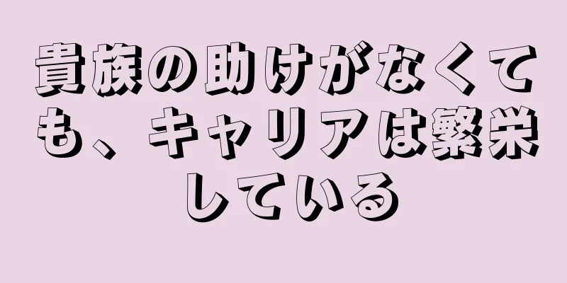 貴族の助けがなくても、キャリアは繁栄している