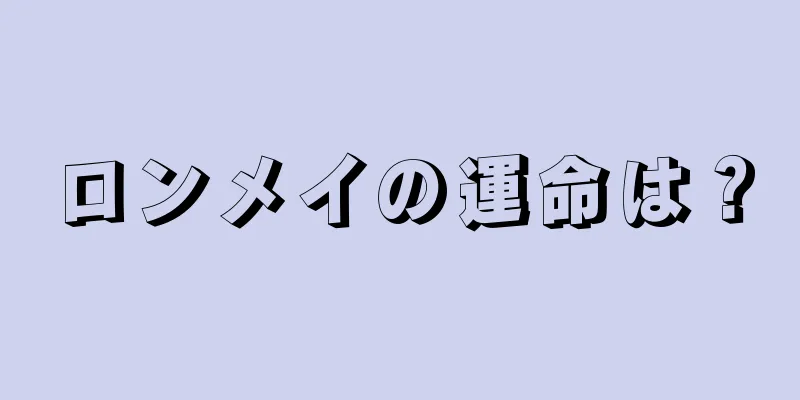 ロンメイの運命は？