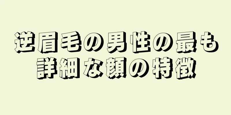 逆眉毛の男性の最も詳細な顔の特徴