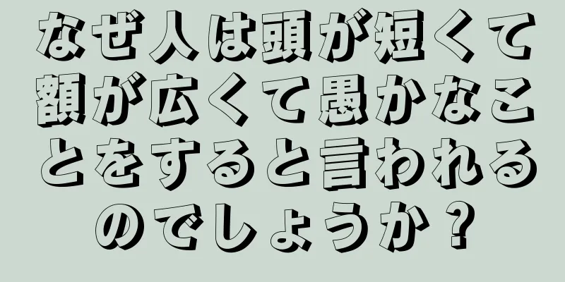 なぜ人は頭が短くて額が広くて愚かなことをすると言われるのでしょうか？