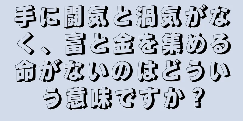 手に闘気と渦気がなく、富と金を集める命がないのはどういう意味ですか？