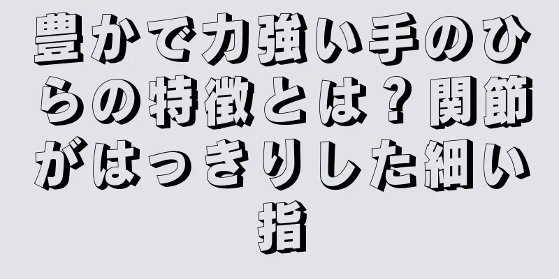 豊かで力強い手のひらの特徴とは？関節がはっきりした細い指