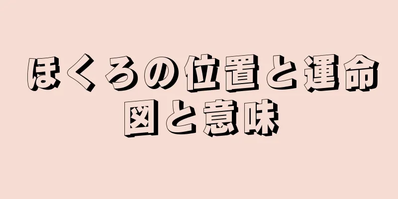 ほくろの位置と運命図と意味