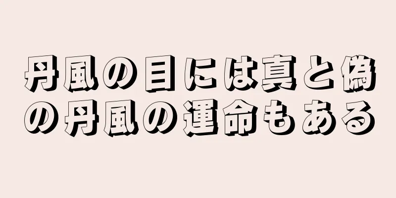 丹風の目には真と偽の丹風の運命もある