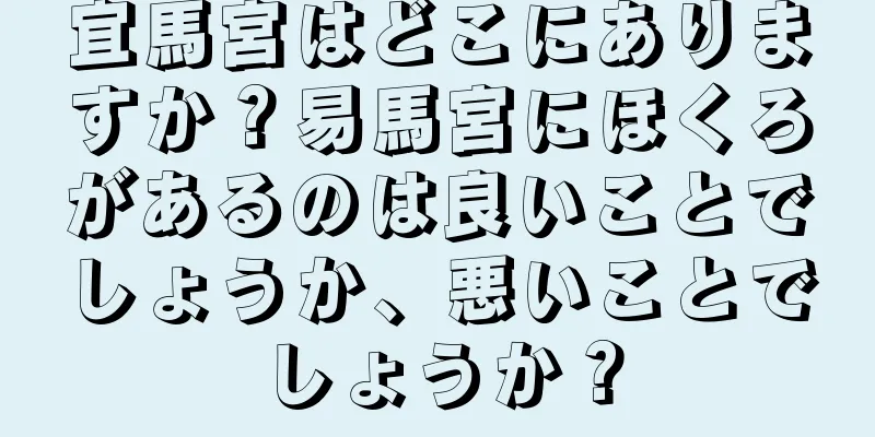 宜馬宮はどこにありますか？易馬宮にほくろがあるのは良いことでしょうか、悪いことでしょうか？