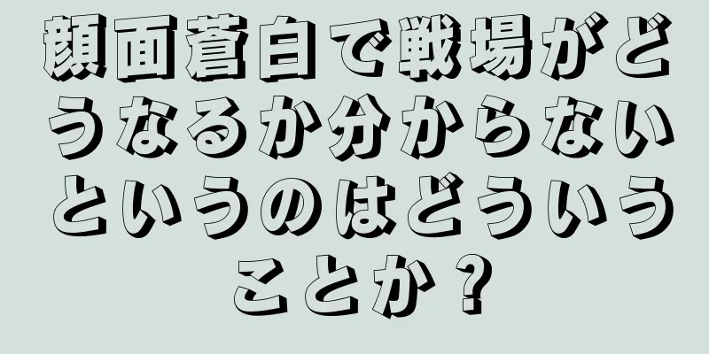 顔面蒼白で戦場がどうなるか分からないというのはどういうことか？