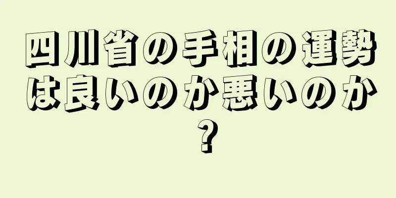 四川省の手相の運勢は良いのか悪いのか？