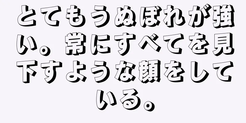 とてもうぬぼれが強い。常にすべてを見下すような顔をしている。