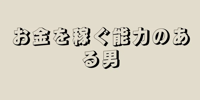 お金を稼ぐ能力のある男