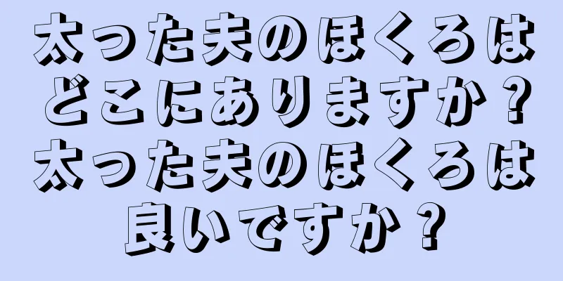 太った夫のほくろはどこにありますか？太った夫のほくろは良いですか？