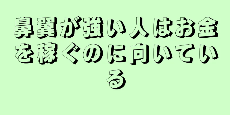 鼻翼が強い人はお金を稼ぐのに向いている