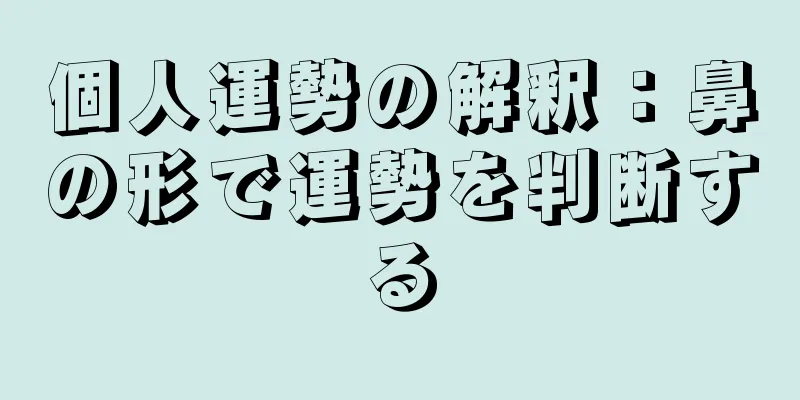 個人運勢の解釈：鼻の形で運勢を判断する