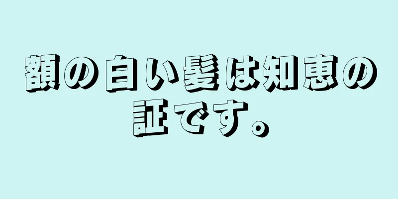 額の白い髪は知恵の証です。