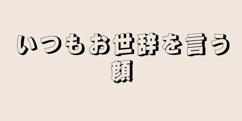 いつもお世辞を言う顔