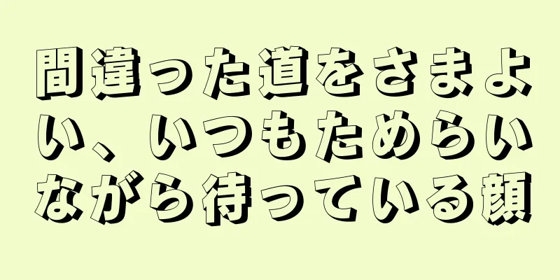 間違った道をさまよい、いつもためらいながら待っている顔