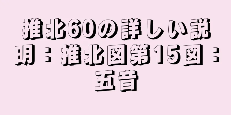 推北60の詳しい説明：推北図第15図：五音