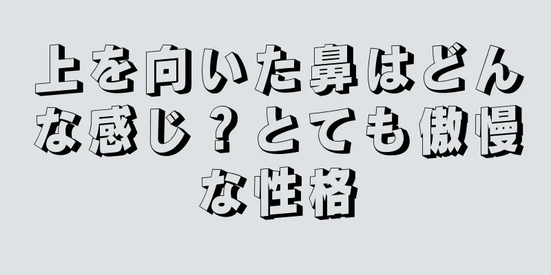 上を向いた鼻はどんな感じ？とても傲慢な性格