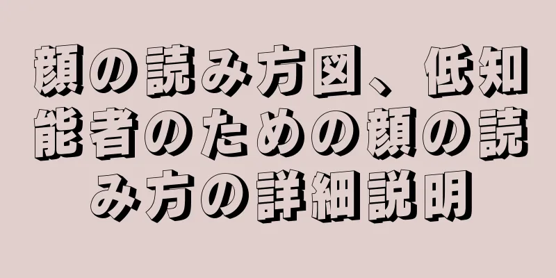 顔の読み方図、低知能者のための顔の読み方の詳細説明