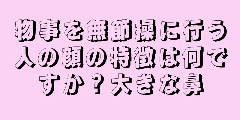 物事を無節操に行う人の顔の特徴は何ですか？大きな鼻