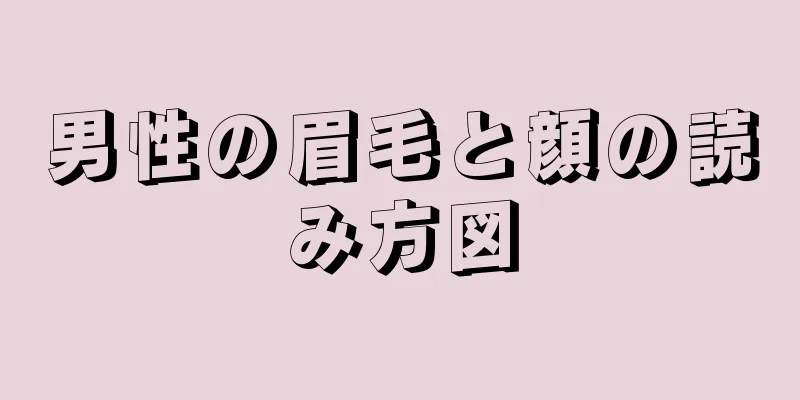 男性の眉毛と顔の読み方図