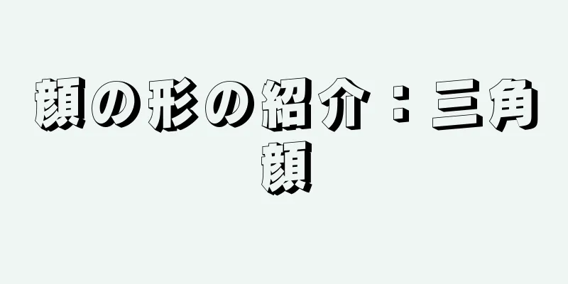 顔の形の紹介：三角顔