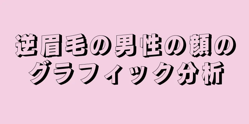 逆眉毛の男性の顔のグラフィック分析