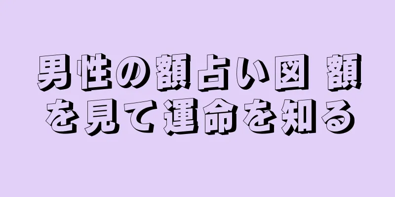 男性の額占い図 額を見て運命を知る