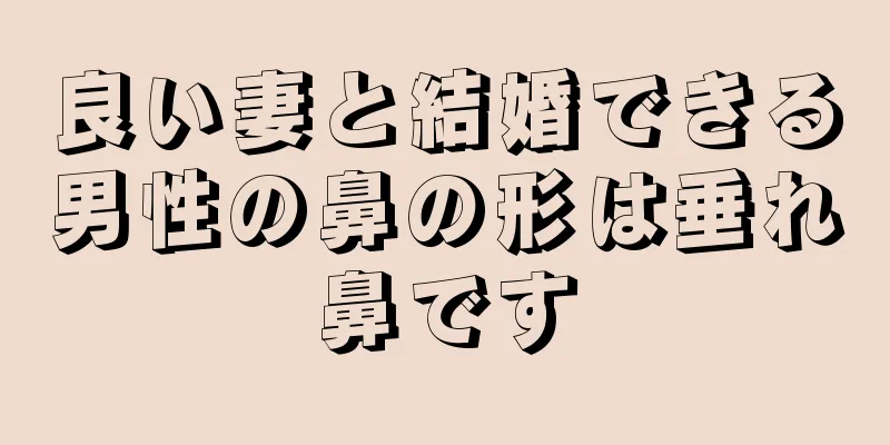 良い妻と結婚できる男性の鼻の形は垂れ鼻です