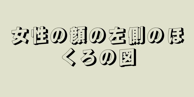 女性の顔の左側のほくろの図