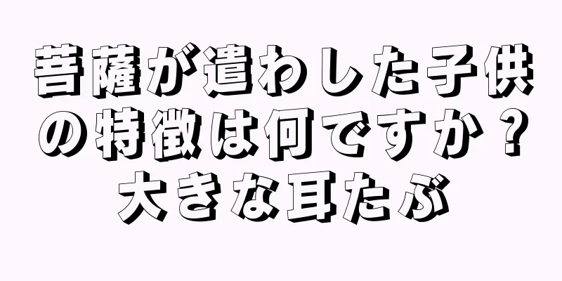 菩薩が遣わした子供の特徴は何ですか？大きな耳たぶ