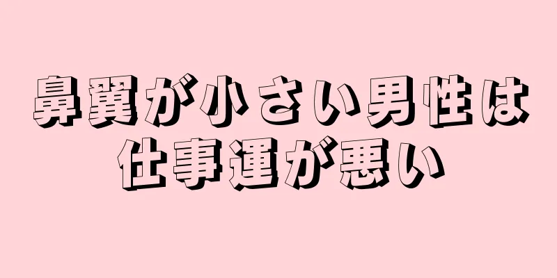 鼻翼が小さい男性は仕事運が悪い