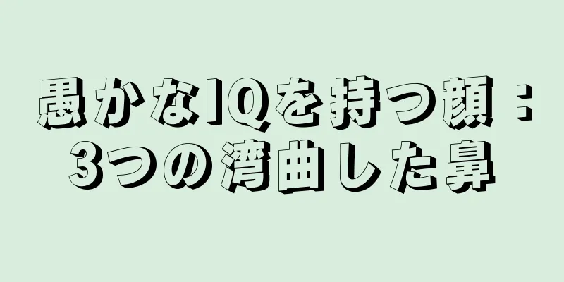 愚かなIQを持つ顔：3つの湾曲した鼻