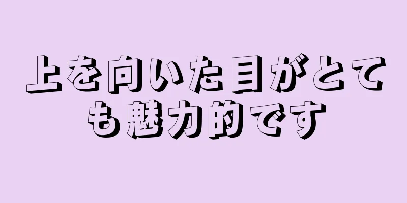 上を向いた目がとても魅力的です