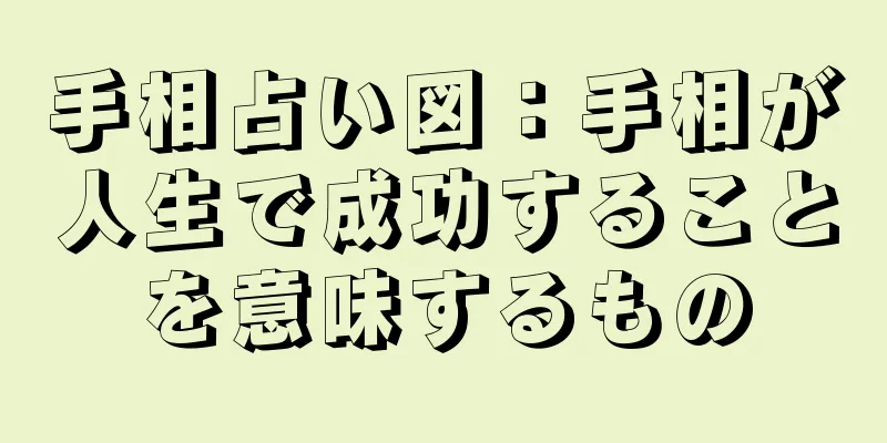 手相占い図：手相が人生で成功することを意味するもの