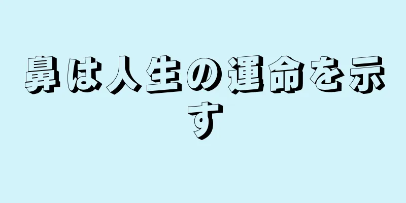 鼻は人生の運命を示す