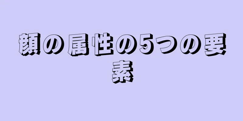 顔の属性の5つの要素