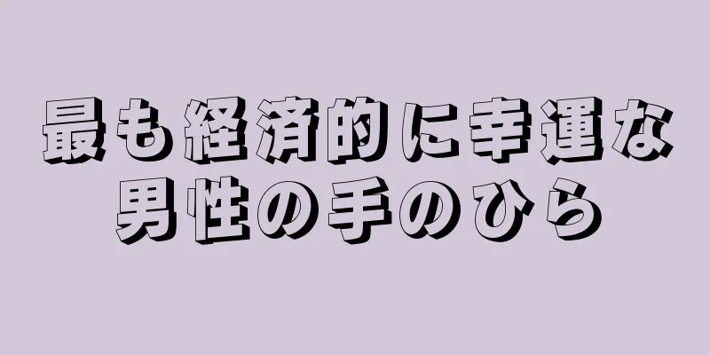 最も経済的に幸運な男性の手のひら