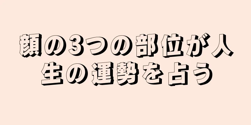 顔の3つの部位が人生の運勢を占う