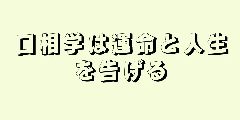 口相学は運命と人生を告げる