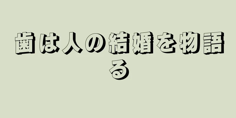 歯は人の結婚を物語る