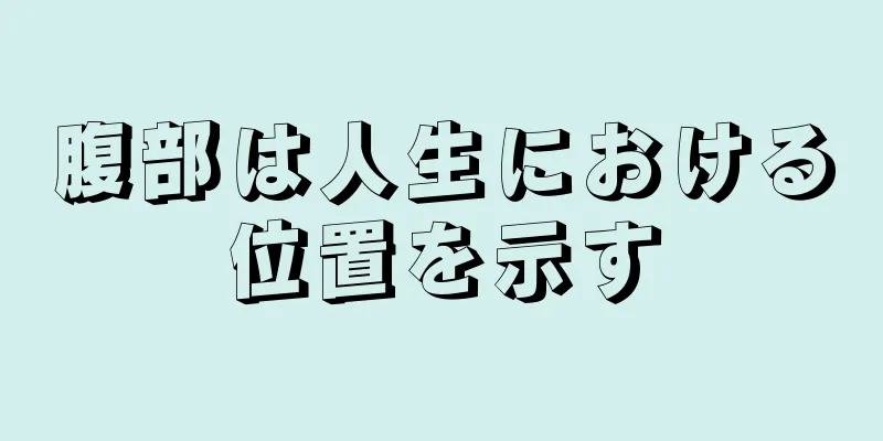 腹部は人生における位置を示す