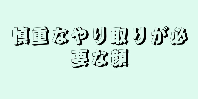 慎重なやり取りが必要な顔