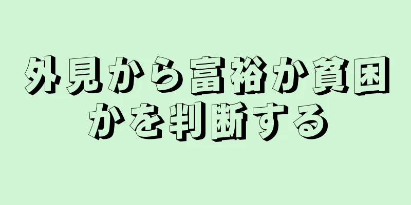 外見から富裕か貧困かを判断する