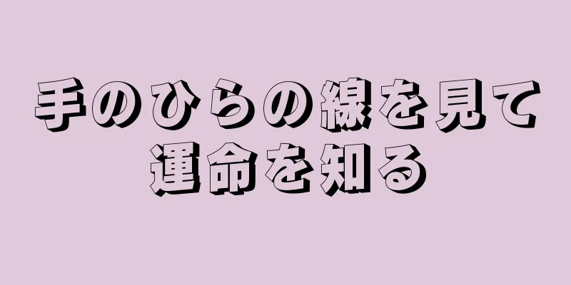 手のひらの線を見て運命を知る