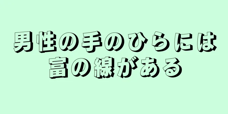 男性の手のひらには富の線がある