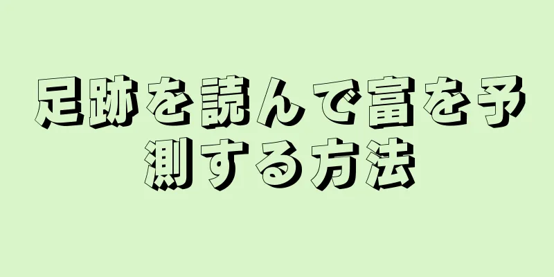 足跡を読んで富を予測する方法