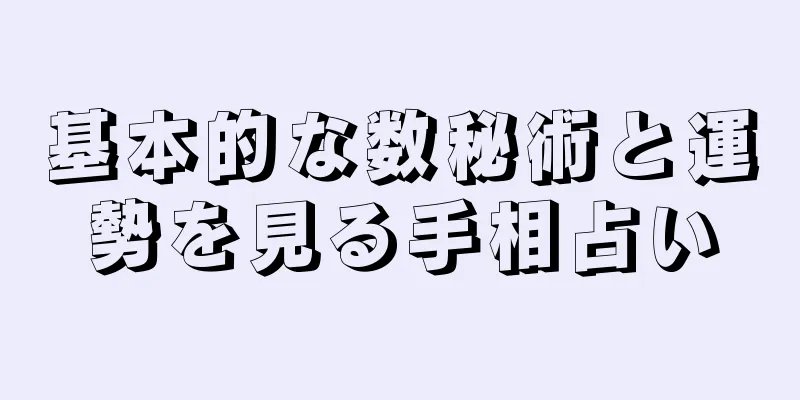 基本的な数秘術と運勢を見る手相占い