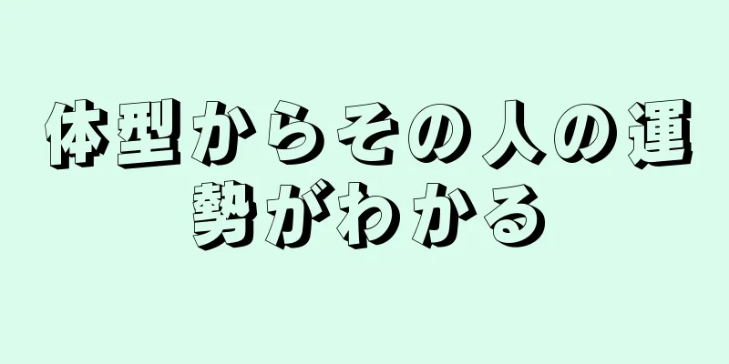 体型からその人の運勢がわかる